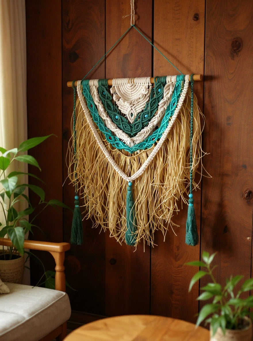 კედლის პანო მაკრამე - Macrame Wall Decor 60/80 cm