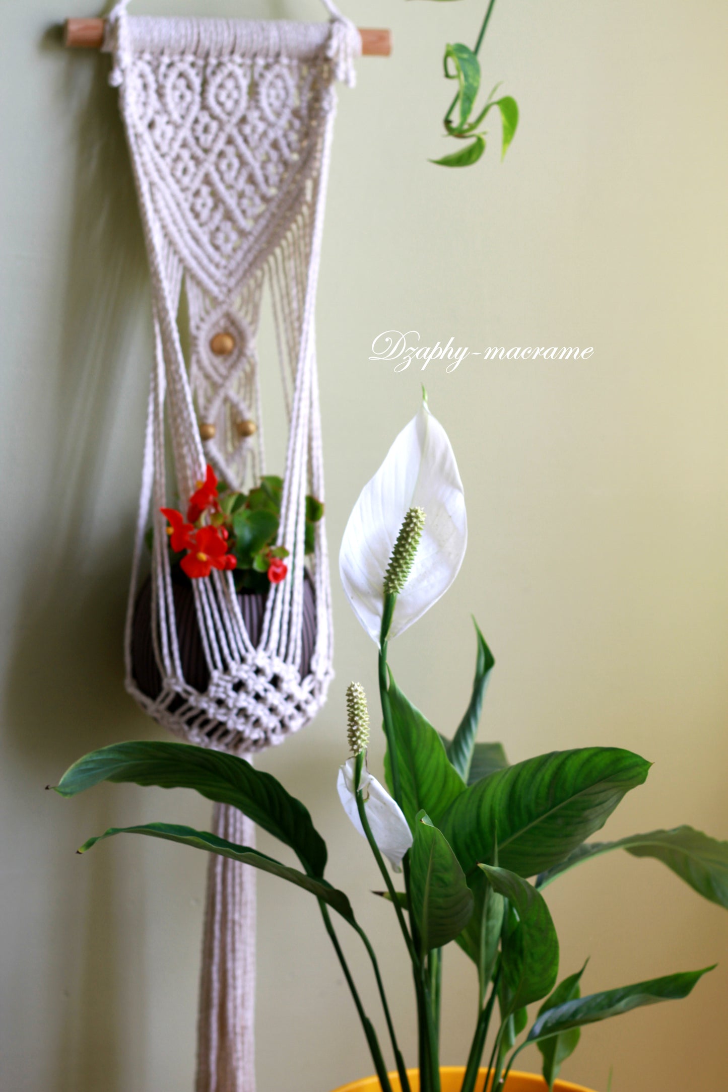 Plant Hanger მაკრამეს საკიდი საყვავილე 69/99cm