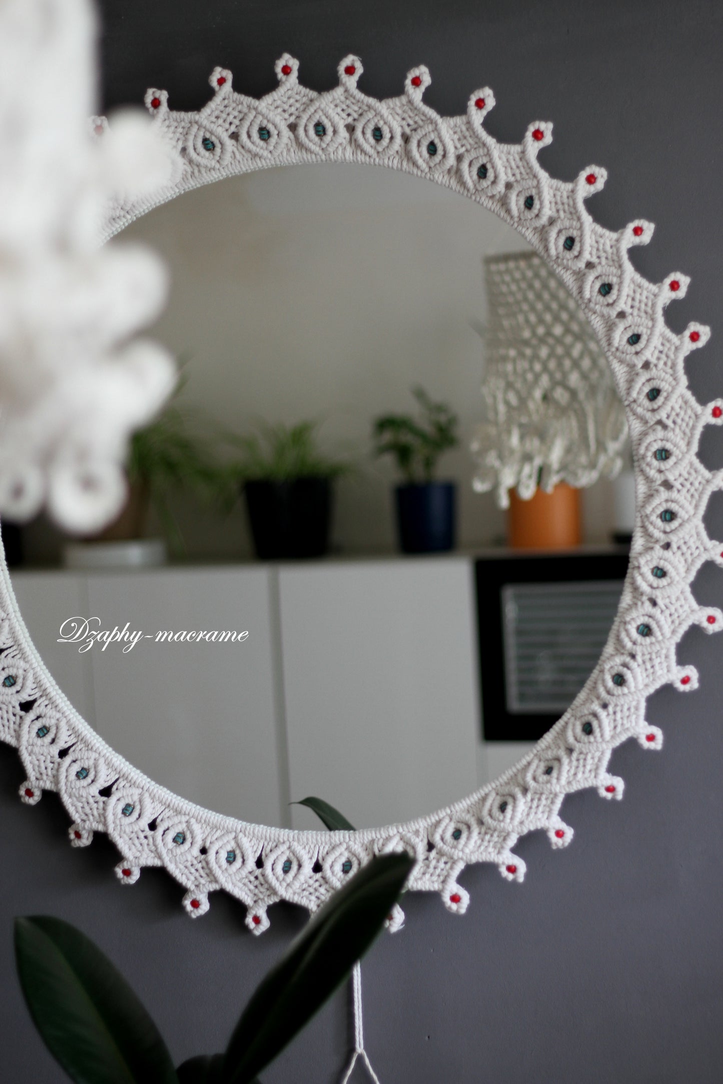 Macrame Mirror 60/70 cm
