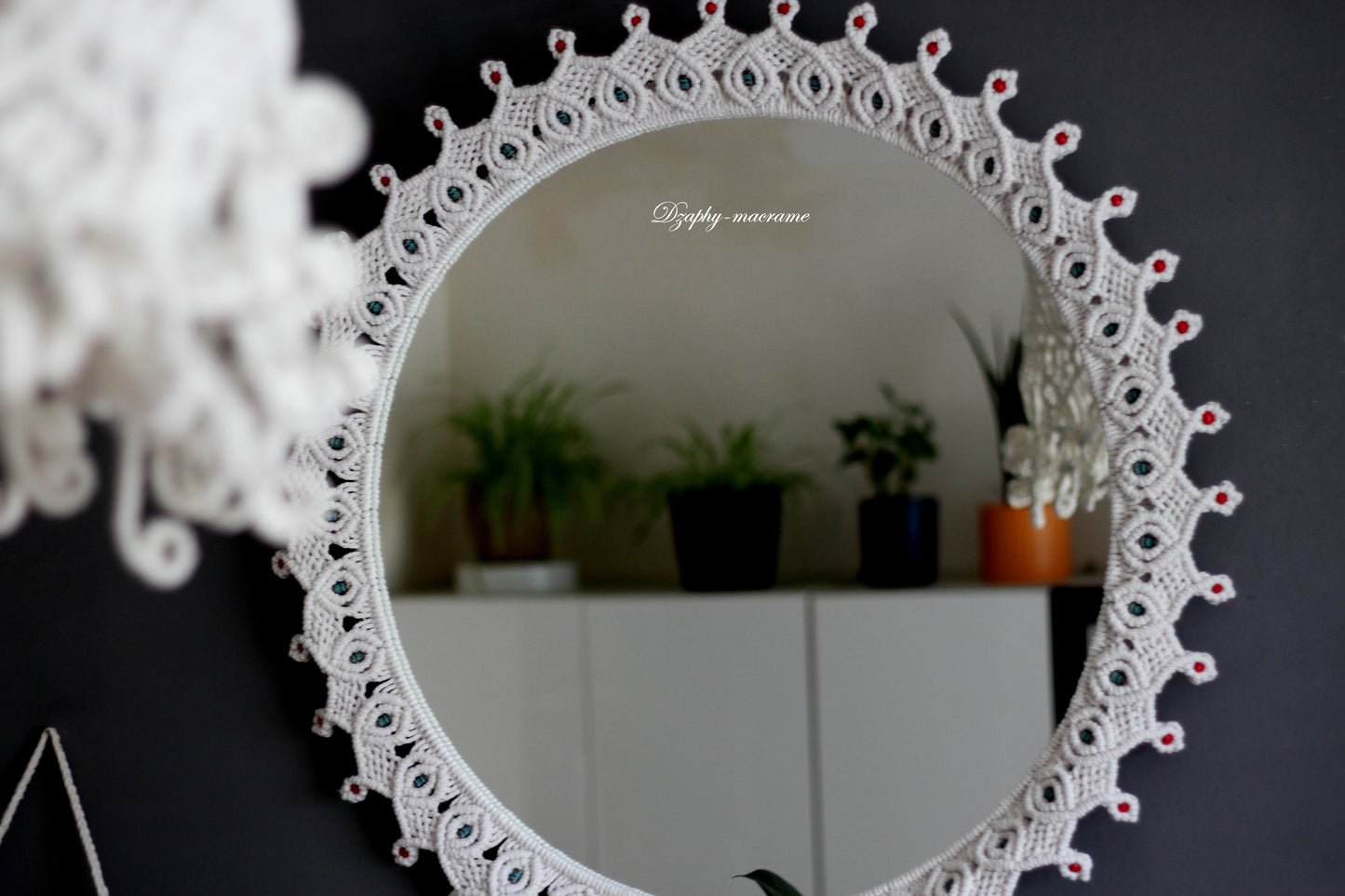 Macrame Mirror 60/70 cm