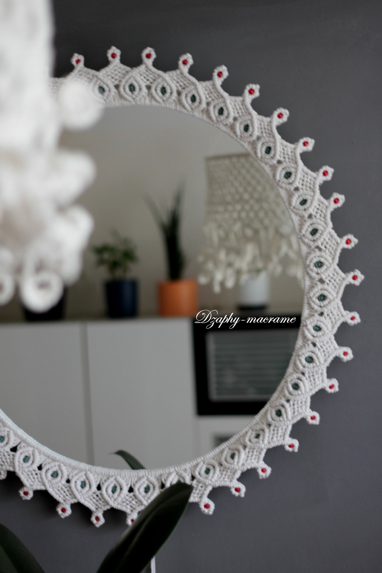 Macrame Mirror 60/70 cm