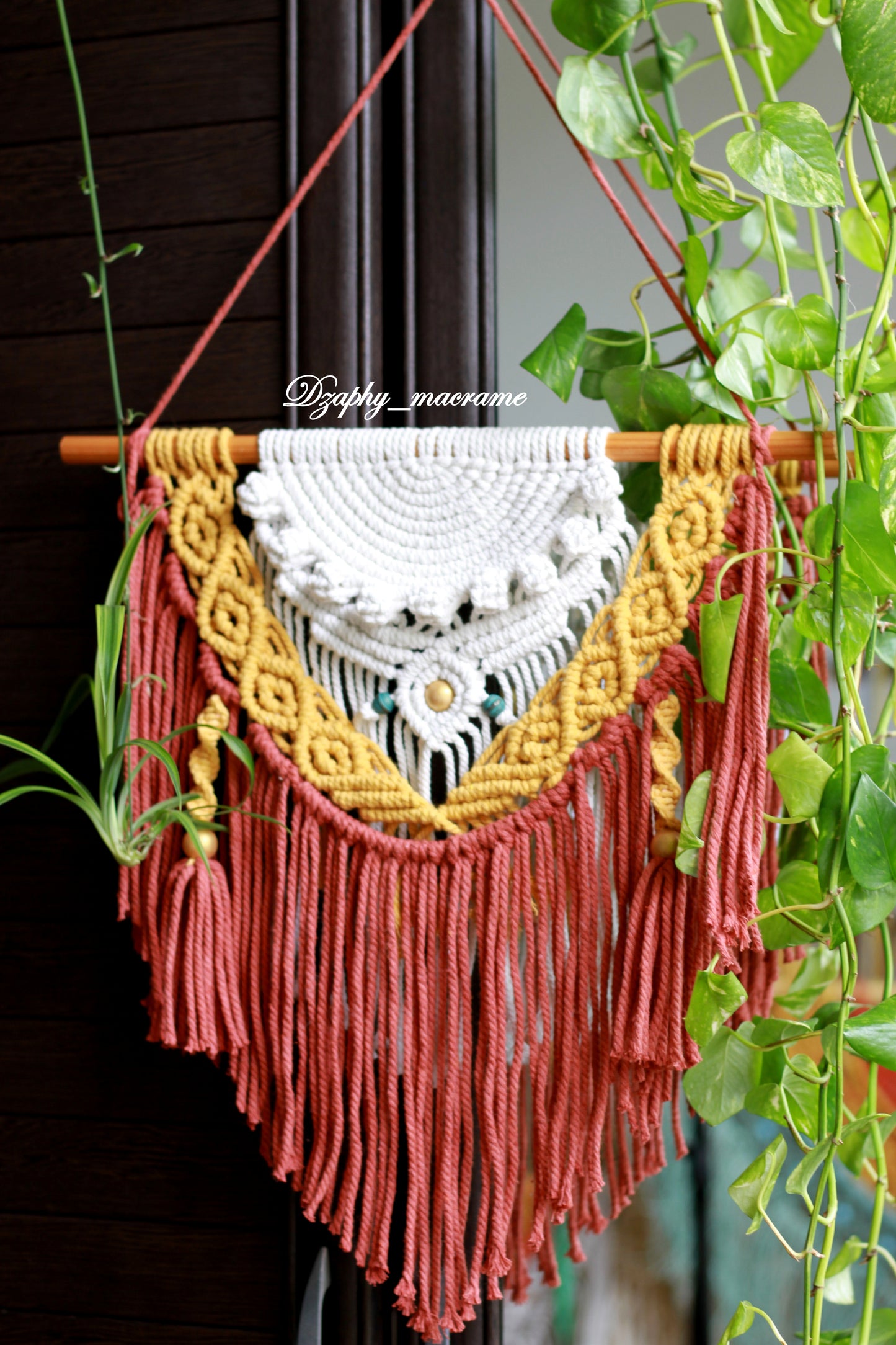 მაკრამეს კედლის დეკორი Wall Decor 42/62 cm