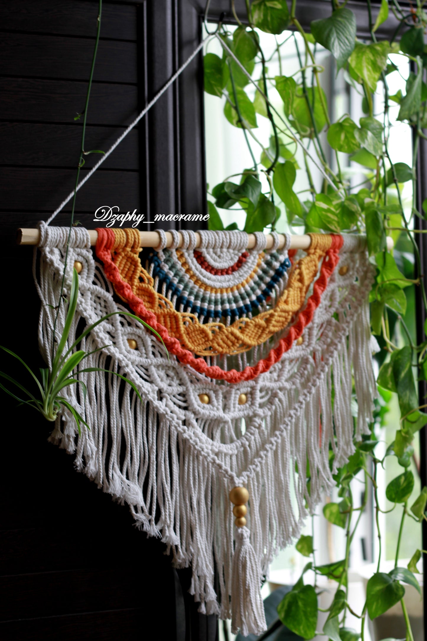 მაკრამეს კედლის დეკორი- Macrame Wall Decor 55/65