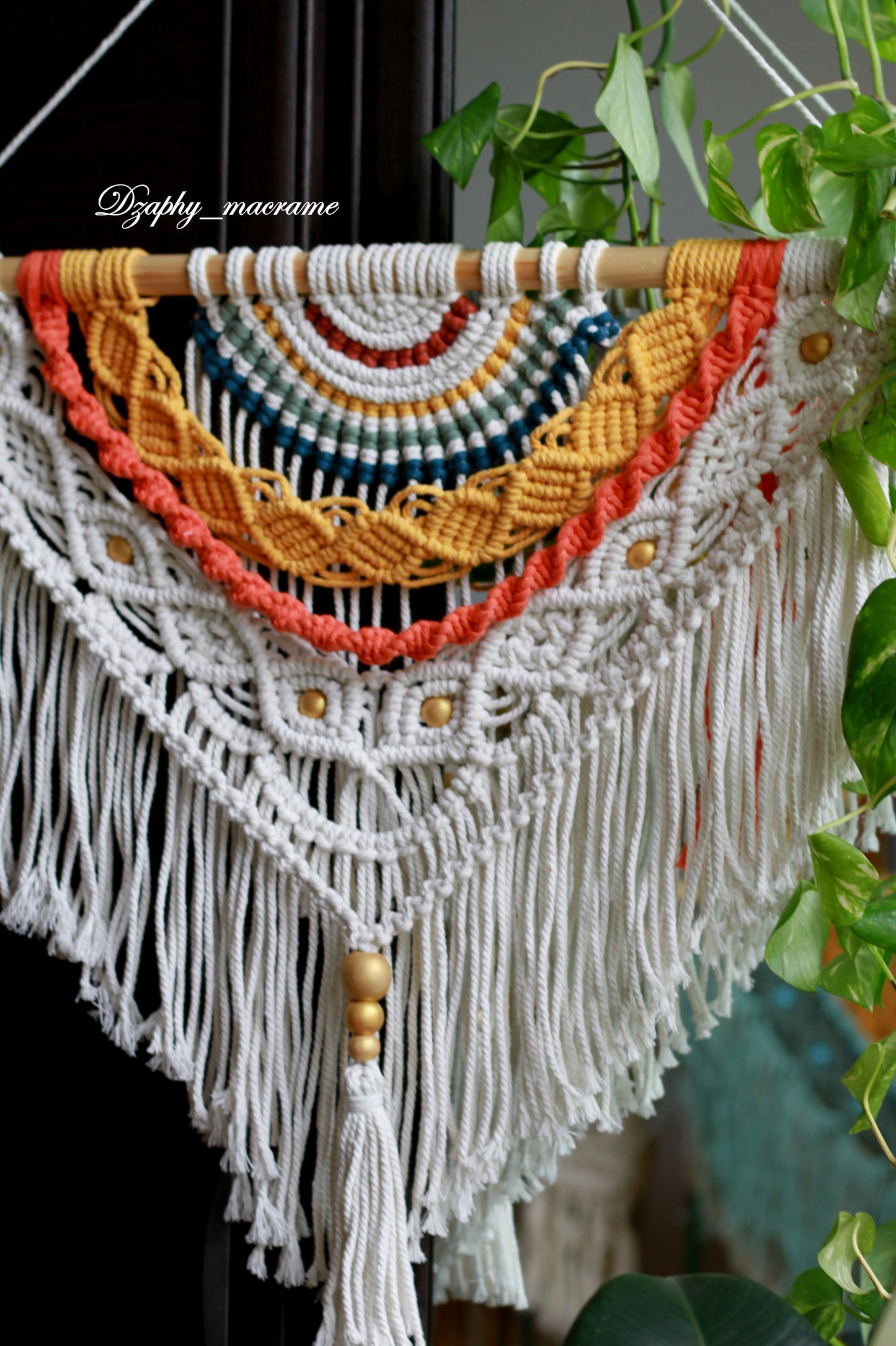 მაკრამეს კედლის დეკორი- Macrame Wall Decor 55/65