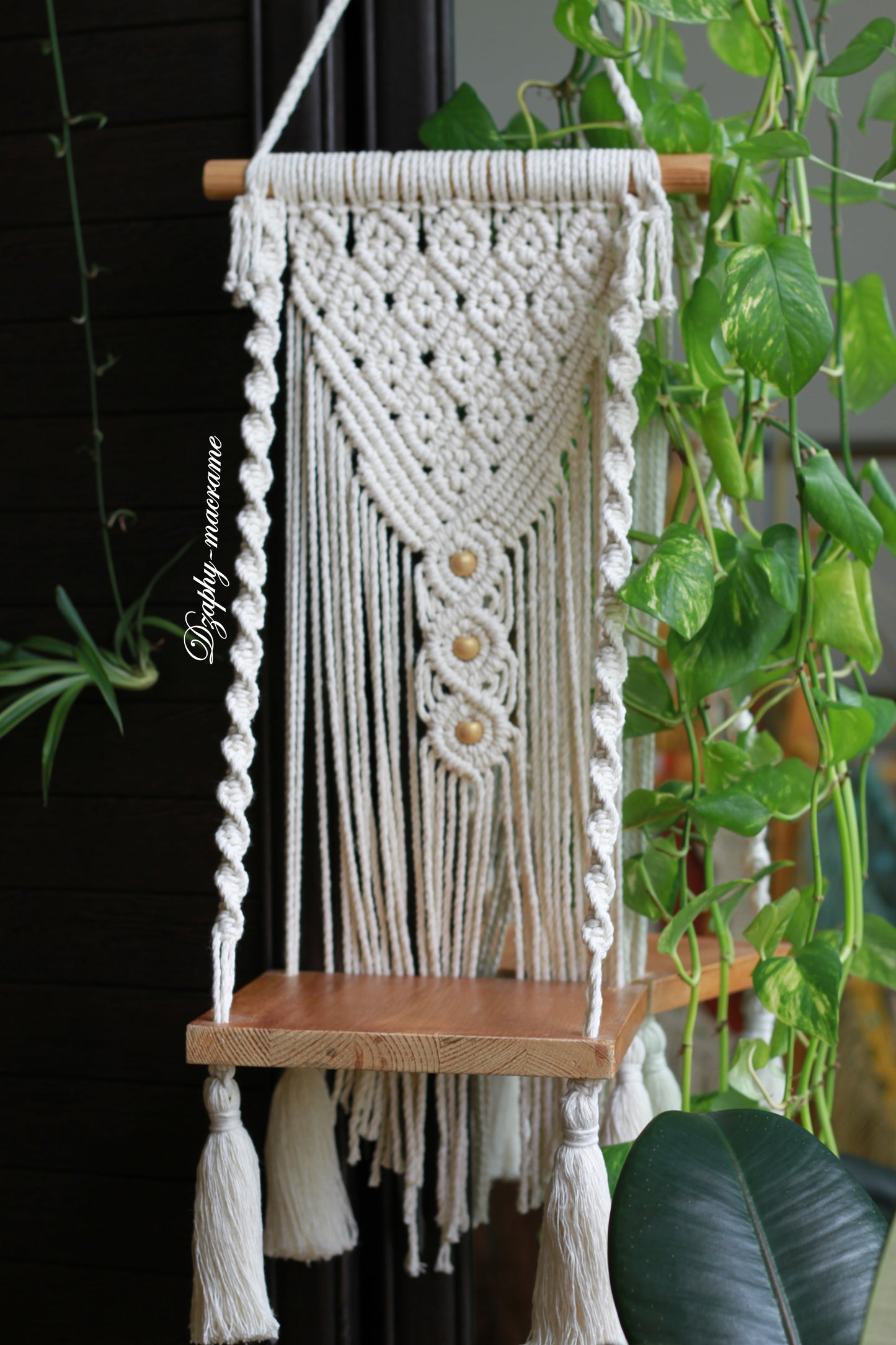Macrame Shelf მაკრამეს თარო 23/82 სმ