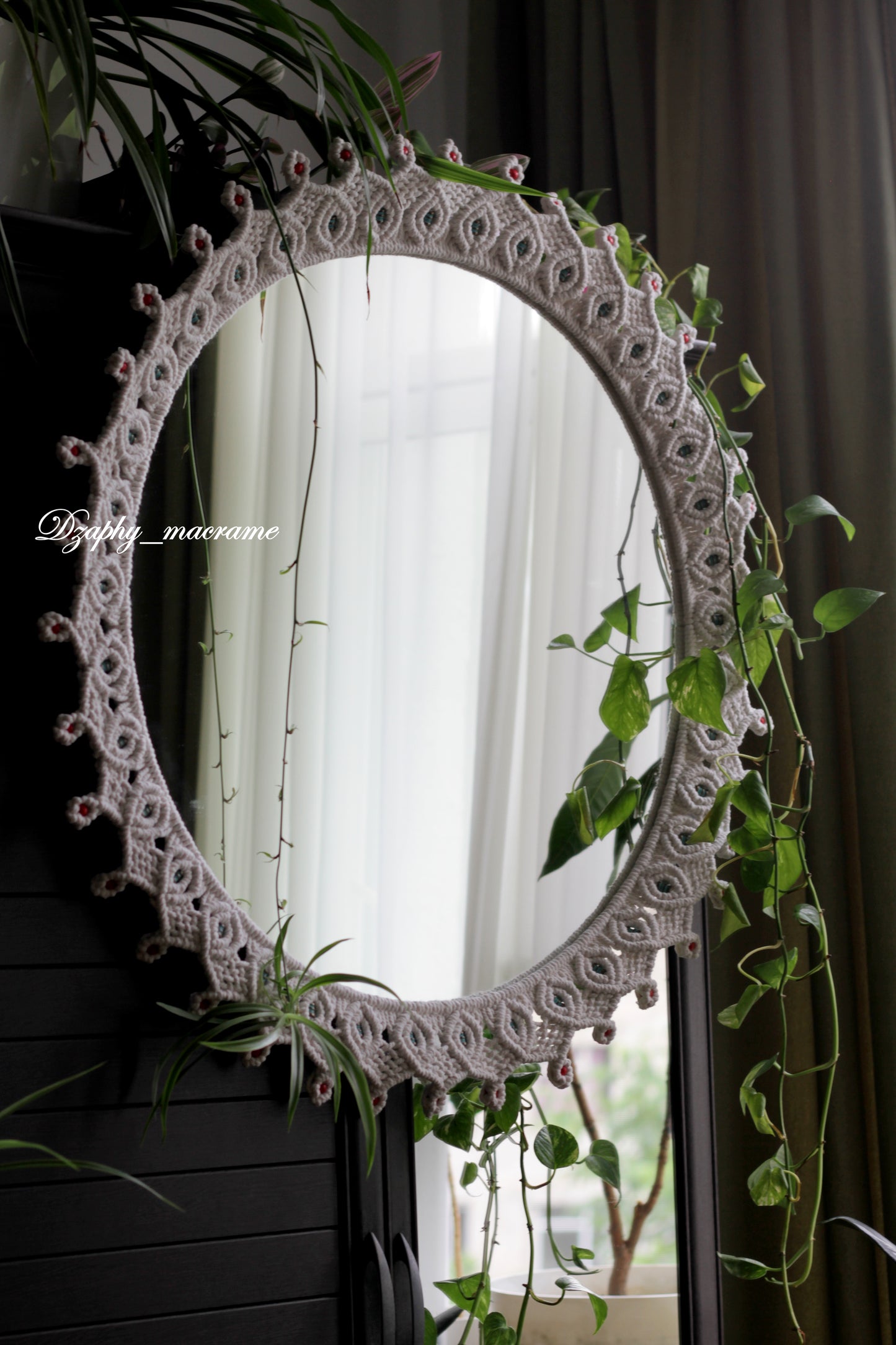 Macrame Mirror 60/70 cm