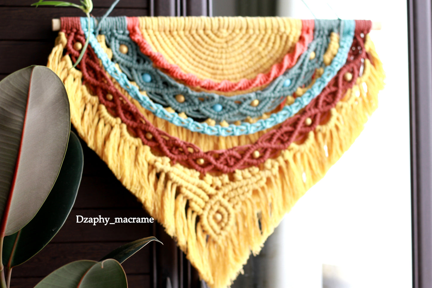 მაკრამეს კედლის დეკორი - Macrame Wall Decor 54/66 cm