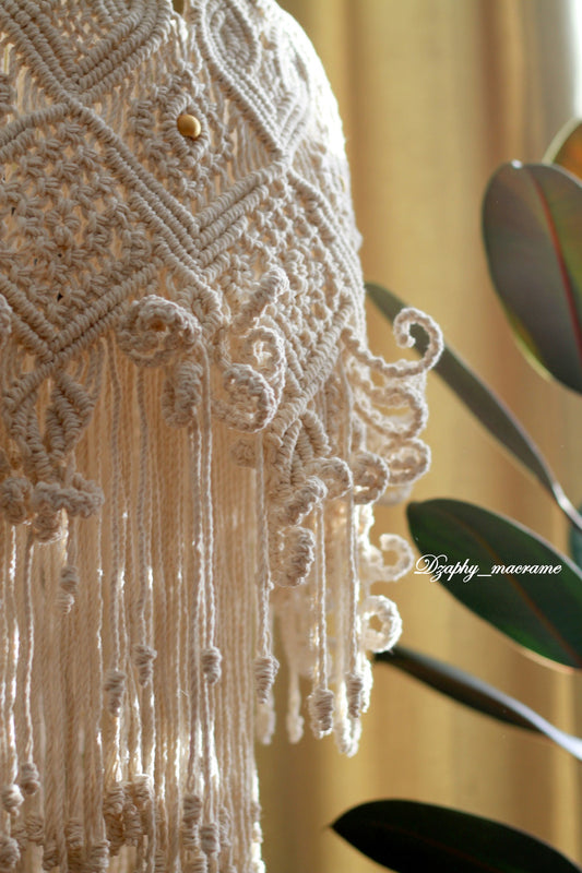 მაკრამეს ჭაღი - Chandelier macrame დიამეტრი 50სმ,სიგრძე 52 სმ.