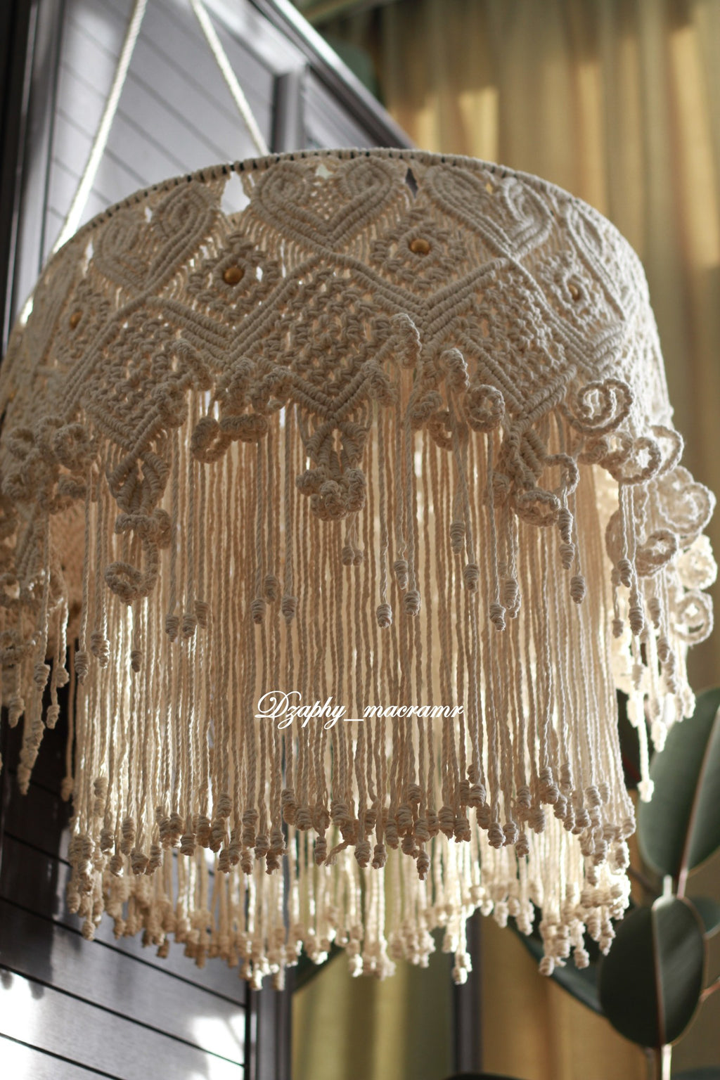 მაკრამეს ჭაღი - Chandelier macrame დიამეტრი 50სმ,სიგრძე 52 სმ შეკვეთა შეჩერებულია!