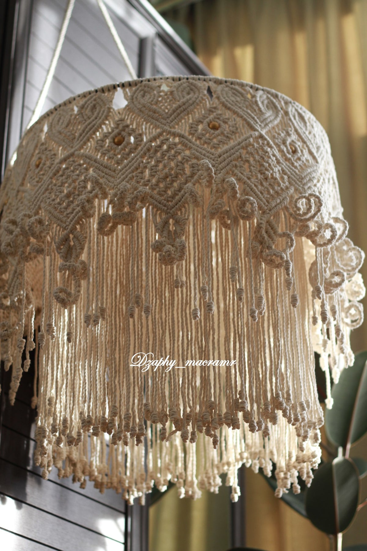 მაკრამეს ჭაღი - Chandelier macrame დიამეტრი 50სმ,სიგრძე 52 სმ შეკვეთა შეჩერებულია!