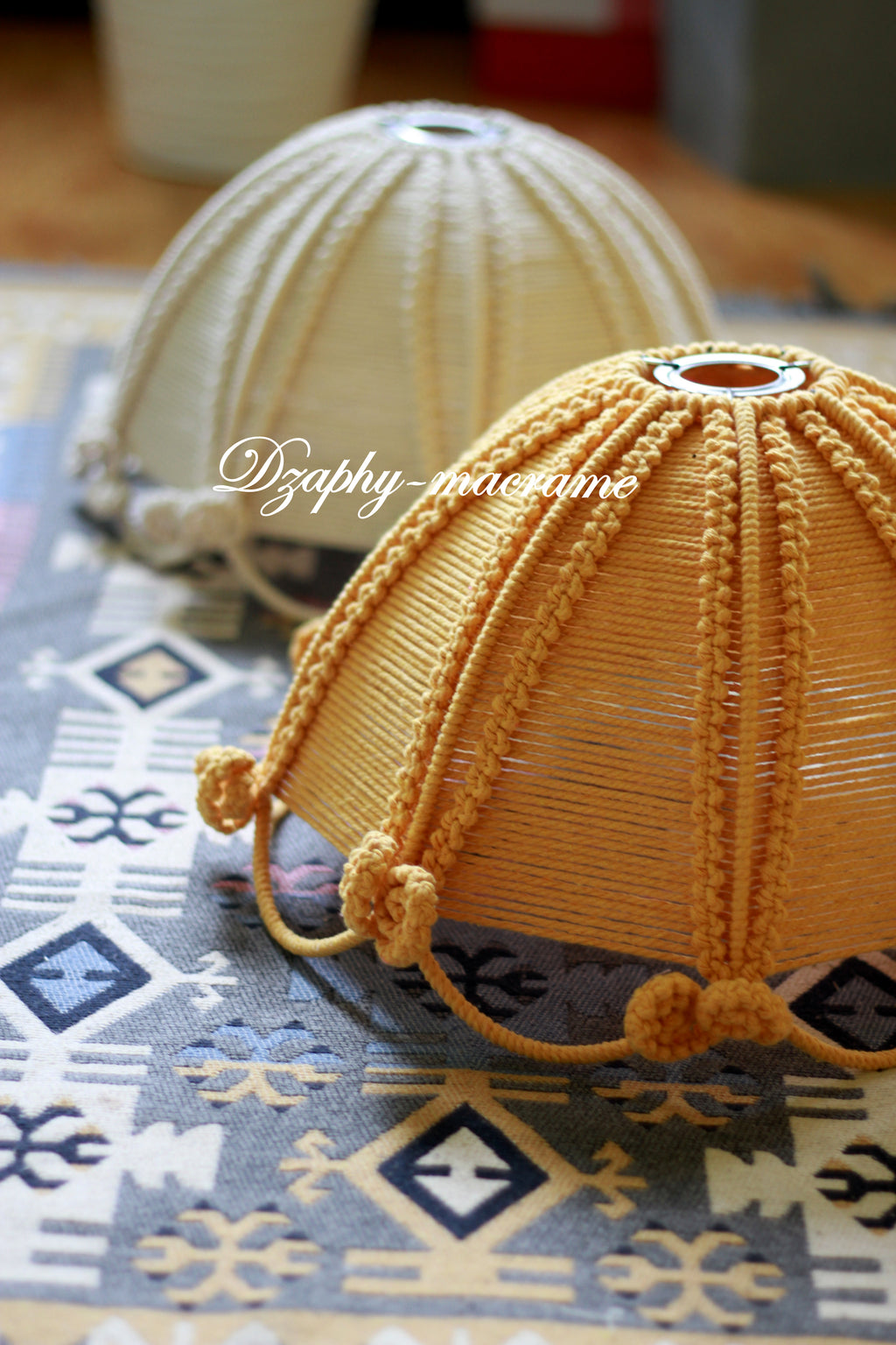Boho Chandelier 36/28 Yellow