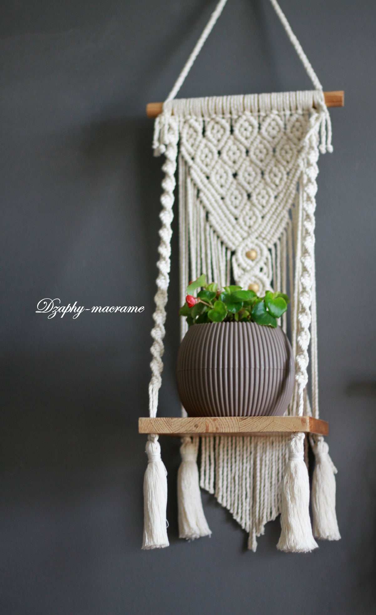 Macrame Shelf მაკრამეს თარო 23/82 სმ შეკვეთით !