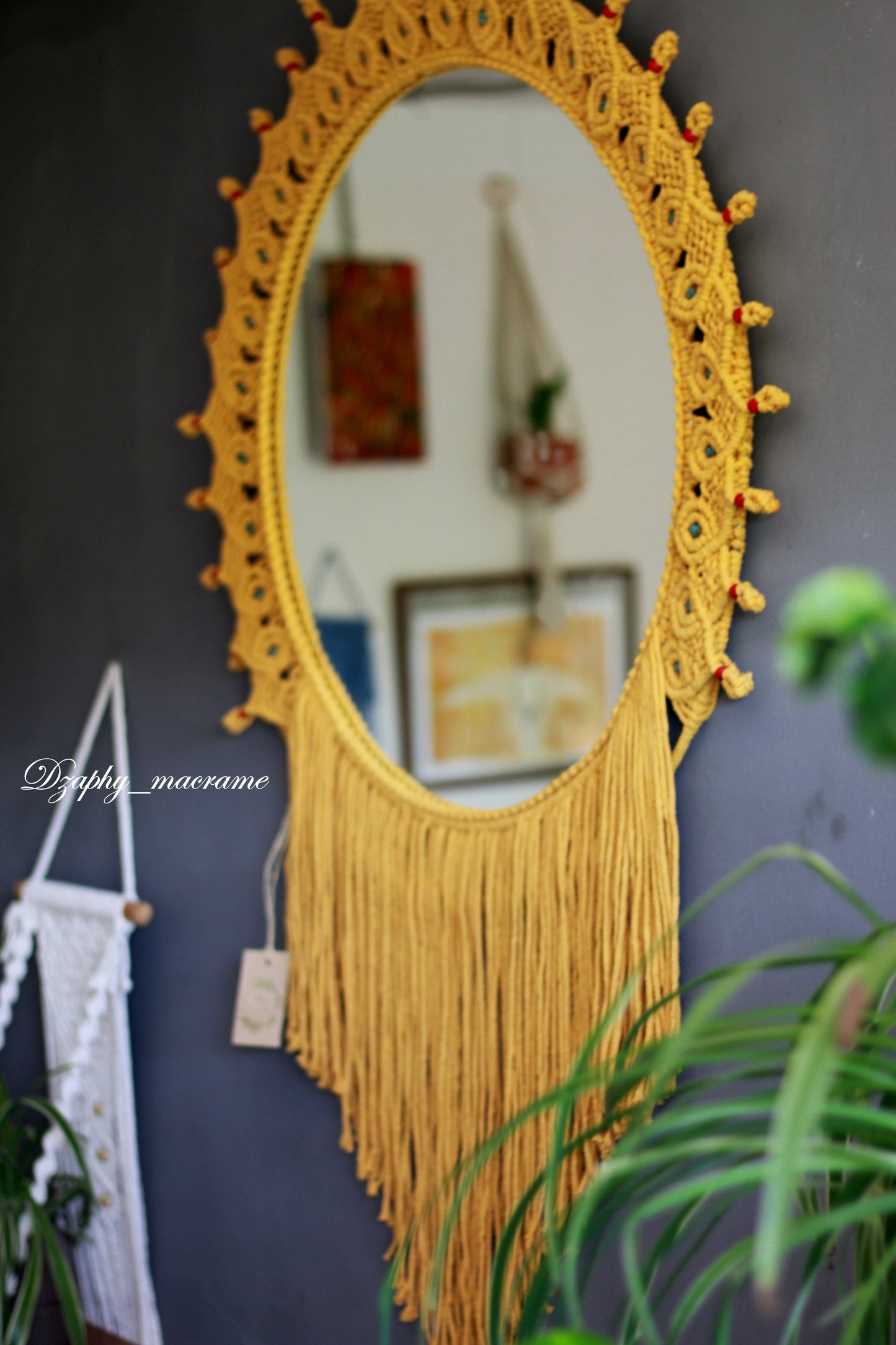 Macrame Mirror 60/70 მხოლოდ შეკვეთით