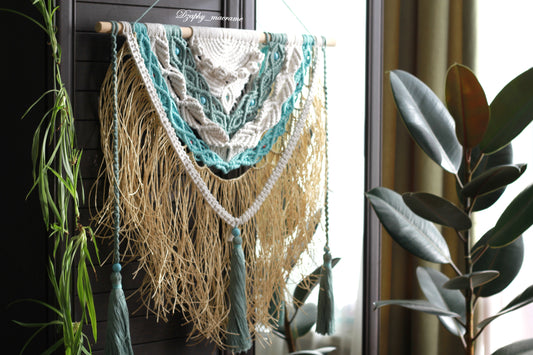 კედლის პანო მაკრამე - Macrame Wall Decor  60/80 cm